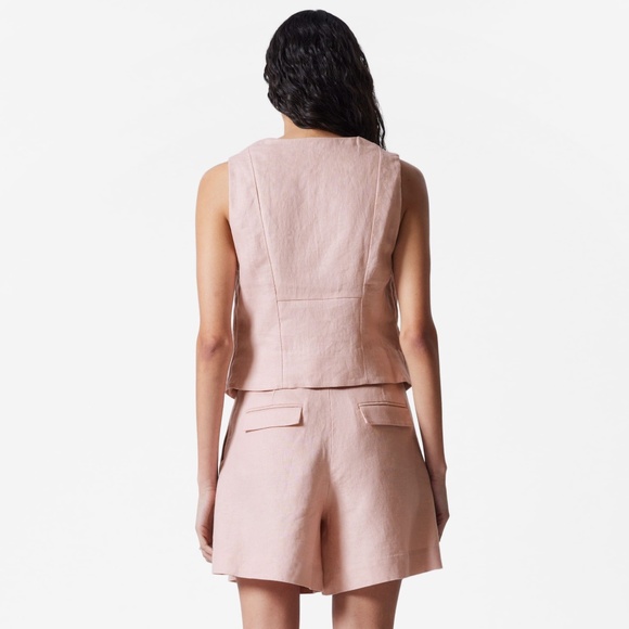 NWT & Other Stories tailored linen vest 6 - Picture 5 of 9